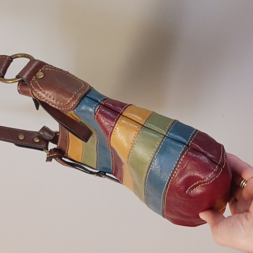 Liz & Co. Striped Vegan Leather Crossbody Bag - Picture 6 of 16